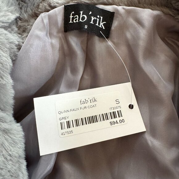 NWT Grey Cozy Soft Fleece Teddy Jacket Size S - Picture 8 of 10